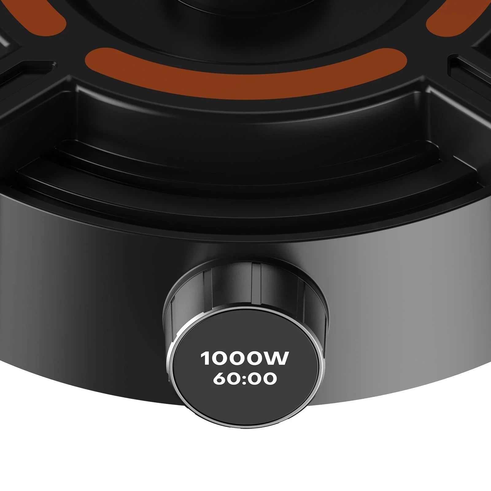 Stoke Voltaics electric kettle control knob with 1000W power setting close-up