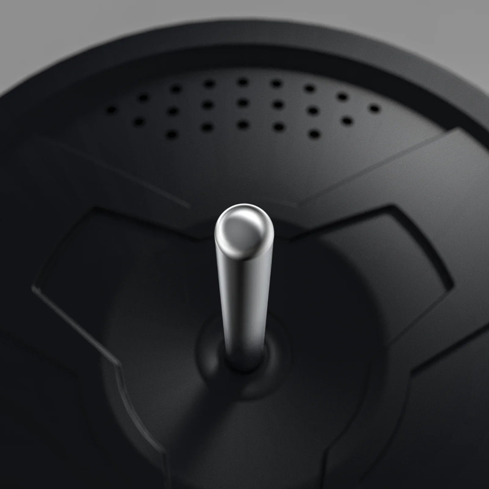 Close-up of Stoke Voltaics all-purpose kettle pot French press plunger and lid