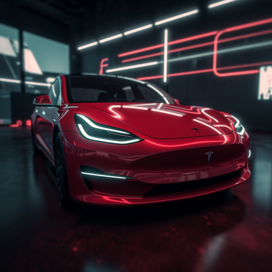 CCS Combo 1 Adapter Meets Tesla's Ultra Red Paint：A Perfect Match for Model S and X
