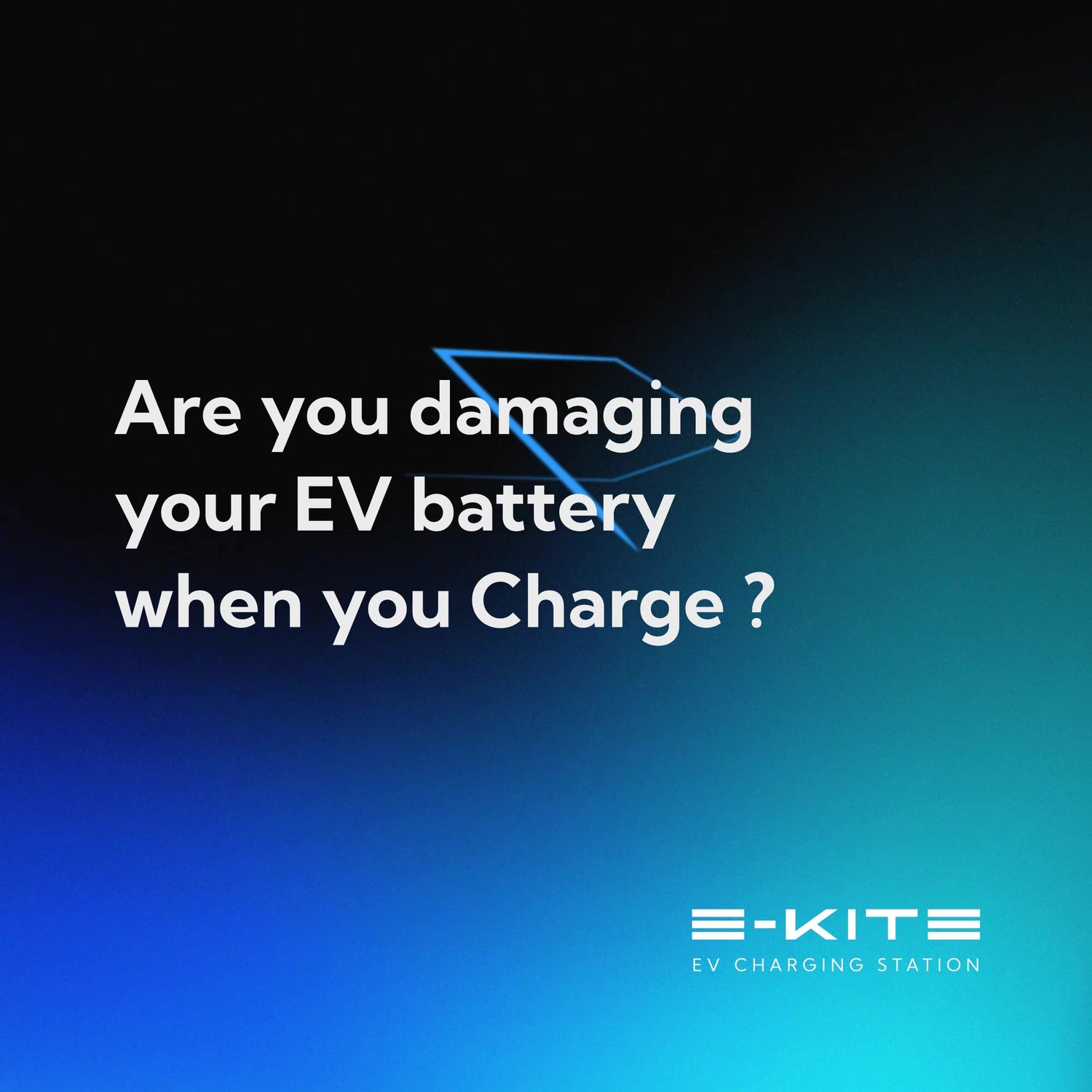 A blue image display are you damaging your EV battery when you charge.